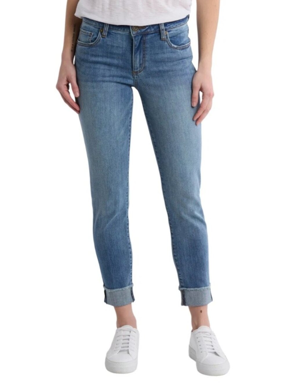NYDJ Womens Jeans Size 22W Asher Straight Leg Cuff Ankle Stretch Denim New